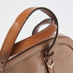 Pre Owned Gucci Beige Patent Leather Nice Dome Bag