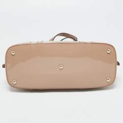 Pre Owned Gucci Beige Patent Leather Nice Dome Bag