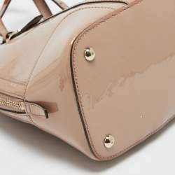 Pre Owned Gucci Beige Patent Leather Nice Dome Bag