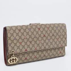 مملوكة مسبقًا Gucci Beige/Brown GG Canvas Stars Print Continental Wallet