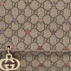 مملوكة مسبقًا Gucci Beige/Brown GG Canvas Stars Print Continental Wallet