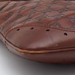 Pre Owned حقيبة هوبو غوتشي بانش جلد غوتشيسيما نحاسي