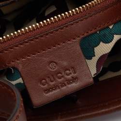 Pre Owned حقيبة هوبو غوتشي بانش جلد غوتشيسيما نحاسي