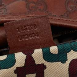 Pre Owned حقيبة هوبو غوتشي بانش جلد غوتشيسيما نحاسي