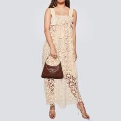 Pre Owned حقيبة هوبو غوتشي بانش جلد غوتشيسيما نحاسي