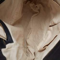 Pre Owned Gucci Black Leather Medium Swing Tote