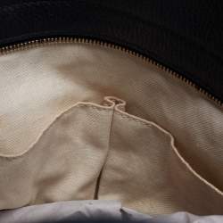 Pre Owned Gucci Black Leather Medium Swing Tote