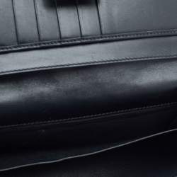 Gucci Black Guccissima Leather Bifold Flap Long Wallet
