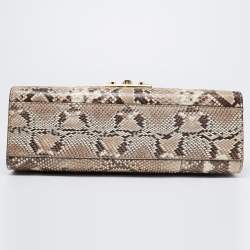 Pre Owned Gucci Multicolor Python Medium Padlock Shoulder Bag