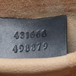 Pre Owned حقيبة كتف غوتشي ميني سيلفي ويب جلد أسود بسلسلة صغيرة 