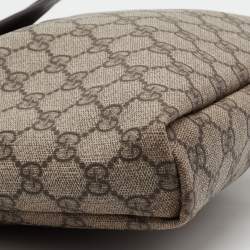 Pre Owned Gucci Beige/Brown GG Supreme Canvas Messenger Diaper Bag