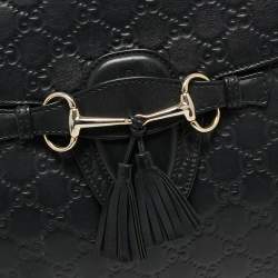 Pre Owned Gucci Black Guccisima Leather Emily Shoulder Bag