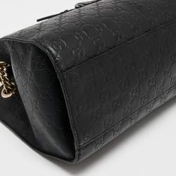 Pre Owned Gucci Black Guccisima Leather Emily Shoulder Bag