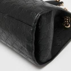 Pre Owned Gucci Black Guccisima Leather Emily Shoulder Bag