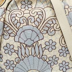 Pre Owned حقيبة هوبو غوتشي هيستيريا جلد وجلد ثعبان مطرز مورد كريمي كبيرة