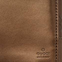 Gucci Brown Guccissima Leather Heart Charm Continental Wallet