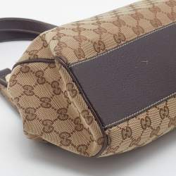 مملوكة مسبقًا Gucci Beige/Brown GG Canvas And Leather Medium Charmy Shoulder Bag