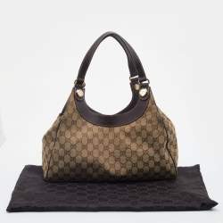 مملوكة مسبقًا Gucci Beige/Brown GG Canvas And Leather Medium Charmy Shoulder Bag