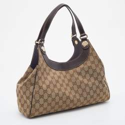 مملوكة مسبقًا Gucci Beige/Brown GG Canvas And Leather Medium Charmy Shoulder Bag