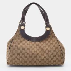 مملوكة مسبقًا Gucci Beige/Brown GG Canvas And Leather Medium Charmy Shoulder Bag