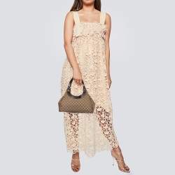 مملوكة مسبقًا Gucci Beige/Brown GG Canvas And Leather Medium Charmy Shoulder Bag