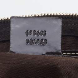 Pre Owned Gucci Dark Brown GG Supreme Canvas And Leather Joy Boston Bag