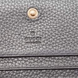 Gucci Black Leather Animalier Card Case