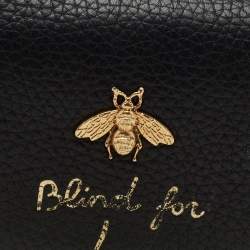 Gucci Black Leather Animalier Card Case