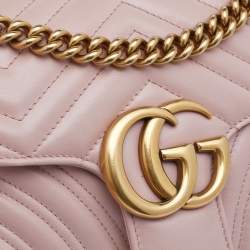 مملوكة مسبقًا حقيبة كتف غوتشي جي جي مارمونت جلد ماتيلاس بيج صغيرة