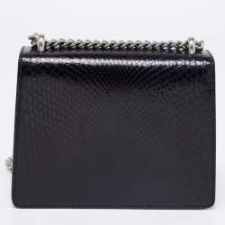 Pre Owned حقيبة كتف غوتشي ديونسوس جلد ثعبان أسود