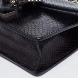 Pre Owned حقيبة كتف غوتشي ديونسوس جلد ثعبان أسود