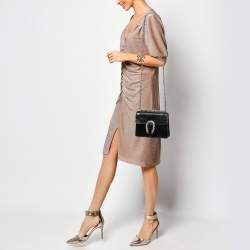 Pre Owned حقيبة كتف غوتشي ديونسوس جلد ثعبان أسود