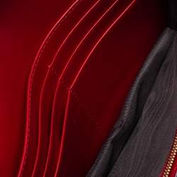 Gucci Red Guccissima Leather Flap Wallet on Chain  
