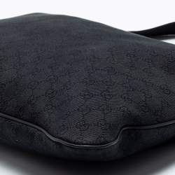Pre Owned Gucci Black GG Canvas Messenger Bag