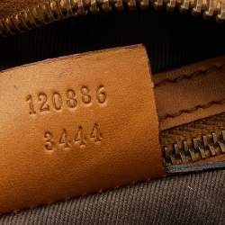 Pre Owned Gucci Beige/Tan GG Canvas And Suede Boston Bag