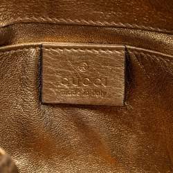 Pre Owned Gucci Metallic Gold Leather Hysteria Clutch