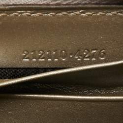 Gucci Metallic Silver GG Imprime Canvas Zip Around Wallet