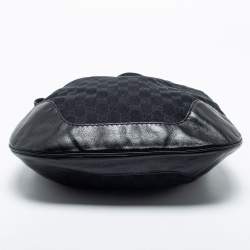 Pre Owned حقيبة هوبو غوتشي شارلوت جلد وكانفاس بيج / بني متوسطة