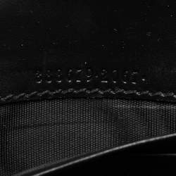 Pre Owned Gucci Black Guccissima Leather Bow Flap Continental Wallet