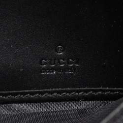 Pre Owned Gucci Black Guccissima Leather Bow Flap Continental Wallet