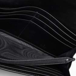 Pre Owned Gucci Black Guccissima Leather Bow Flap Continental Wallet