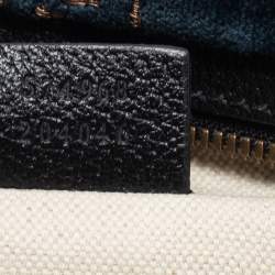 Pre Owned Gucci Blue GG Velvet Web Belt Bag