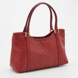 Gucci Red Guccissima Leather Shoulder Bag