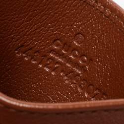 مملوكة مسبقًا Gucci Brown Matelasse Leather GG Marmont Card Holder