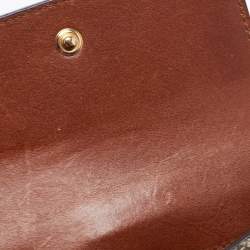 Gucci Brown/Beige GG Supreme Canvas and Leather French Wallet