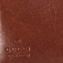 Gucci Brown/Beige GG Supreme Canvas and Leather French Wallet
