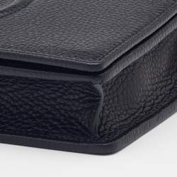 مملوكة مسبقًا Gucci Black Pebbled Leather Soho Wallet On Chain