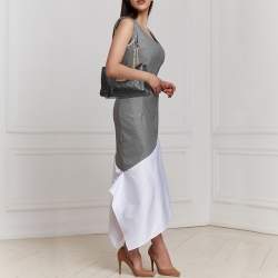 Pre Owned Gucci Black Guccissima Leather Small Padlock Tote