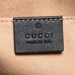 Pre Owned Gucci Black Guccissima Leather Small Padlock Tote