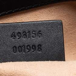 Pre Owned Gucci Black Guccissima Leather Small Padlock Tote